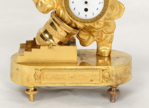 Gilt Bronze Clock Gare à La Bombe Charles Le Roy Directoire XVIIIth