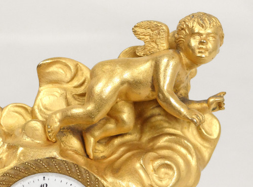 Gilt Bronze Clock Gare à La Bombe Charles Le Roy Directoire XVIIIth