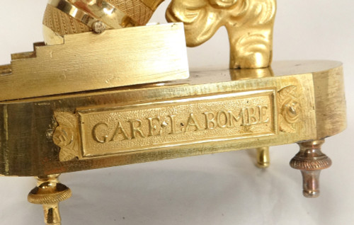 Gilt Bronze Clock Gare à La Bombe Charles Le Roy Directoire XVIIIth
