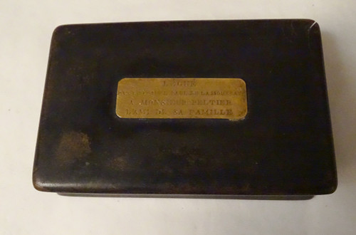 Boîte Corne Doublée Feuille Or Comte Paul De La Moussaye Bretagne XIXème