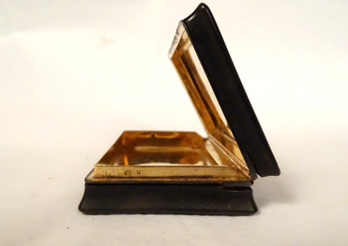 Boîte Corne Doublée Feuille Or Comte Paul De La Moussaye Bretagne XIXème