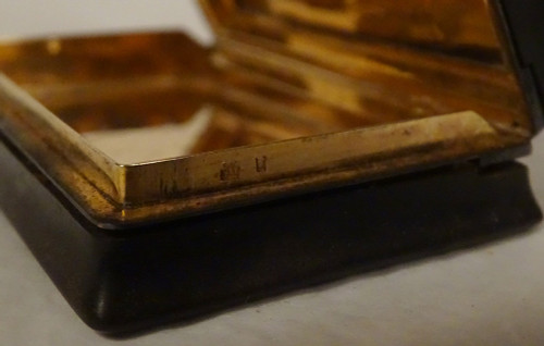 Boîte Corne Doublée Feuille Or Comte Paul De La Moussaye Bretagne XIXème