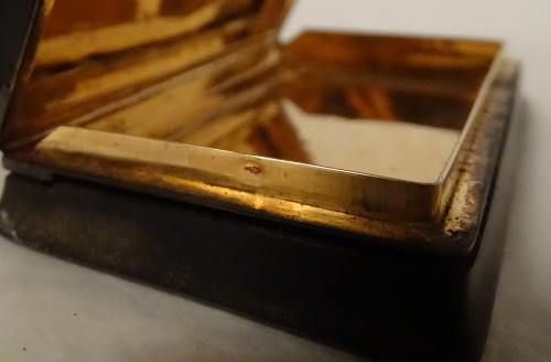 Boîte Corne Doublée Feuille Or Comte Paul De La Moussaye Bretagne XIXème
