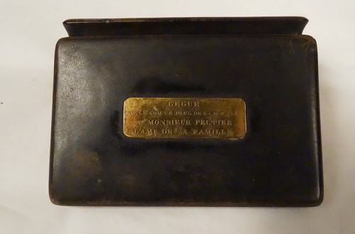 Boîte Corne Doublée Feuille Or Comte Paul De La Moussaye Bretagne XIXème