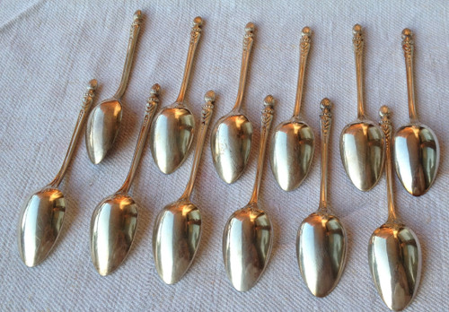 12 versilberte Espressolöffel S.G.C.O. Nachfolger François Frionnet