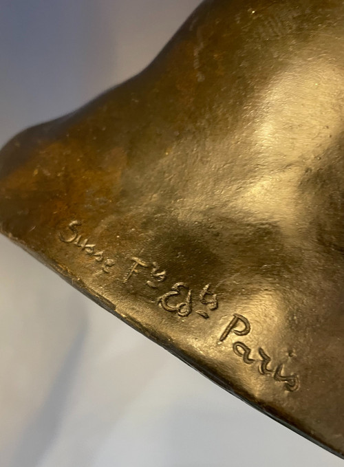 Constant Roux. Buste de Gladiateur (Achille) Sculpture en bronze cire perdue, Art Déco.