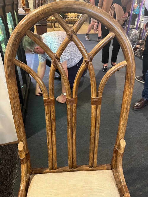 Suite of six chairs - Rattan - McGuire - Without Francisco - c. 1960