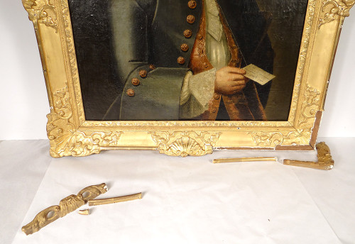 Paar HST Adelige Porträts General Lérivint Fleury Bedane Louis Tocqué 18.