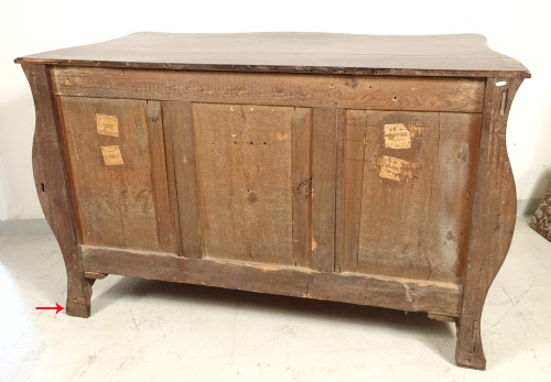 Commode Tombeau Bordelaise Louis XV Acajou Massif Cuba Bronze XVIIIè Siècle
