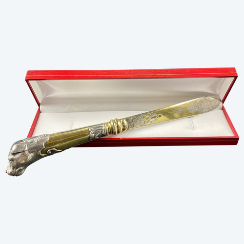 SILVER AND GOLD-PLATED PAPER CUTTER