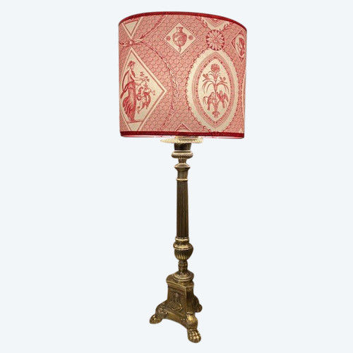 Superb gilt bronze Empire period piccierge lamp circa 1810