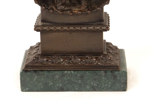 Coppia di sculture in bronzo Figure rinascimentali Navigatori d'alcova XIX secolo