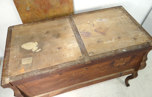 Commode Louis XV Sauteuse Provençale Merisier Sculpté Marbre XVIIIè