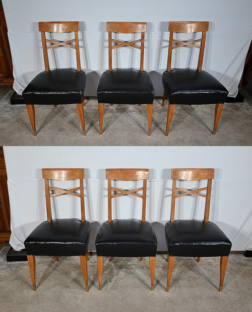 Suite of 6 Art Deco chairs - 1940