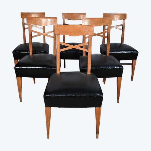 Suite of 6 Art Deco chairs - 1940