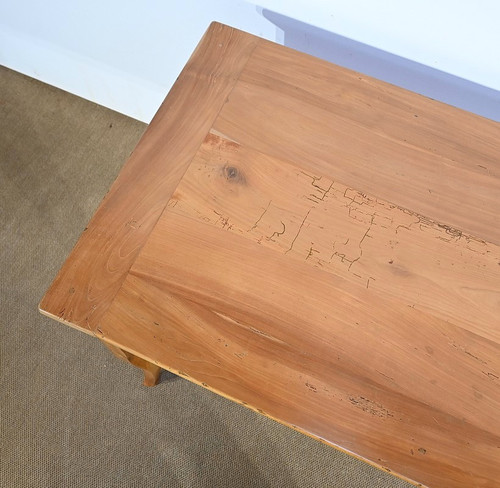 Table de ferme en Merisier blond, style Louis XV – 2ème partie du XIXe