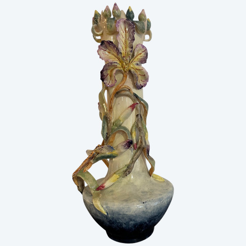 Vase Barbotine Art Nouveau 