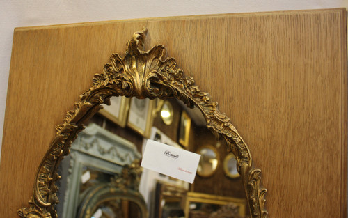 Pair Of Rectangular Mirrors, Wood And Gold, Rococo Style 48 X 58 Cm
