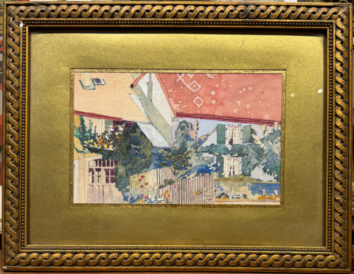 Schatzmann (xix-xx) - Ecole Suisse - Façade De Maison Fleurie, Circa 1900