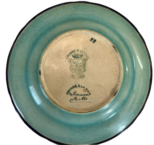 Japanese enamel dessert plate service