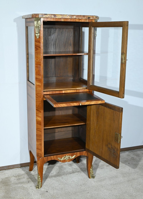 Small Rosewood display case, Transition Louis XV/Louis XVI style - Early 20th century