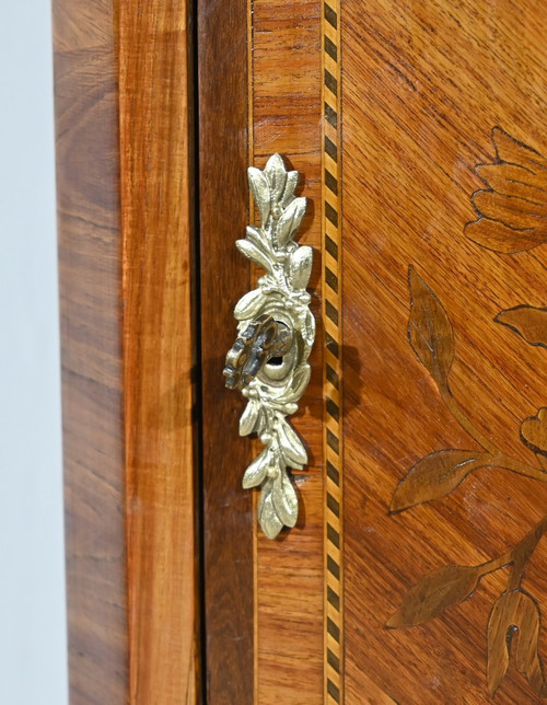 Small Rosewood display case, Transition Louis XV/Louis XVI style - Early 20th century