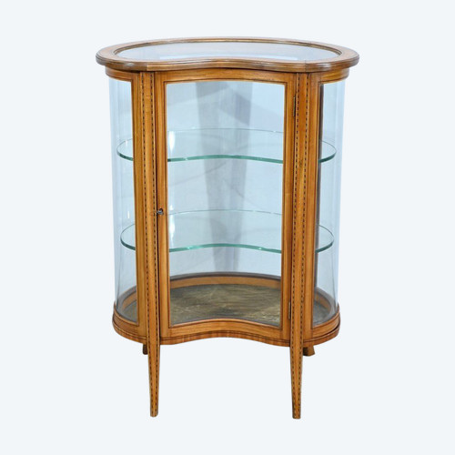 Petite Vitrine Rognon en Acajou Jaune – 1910