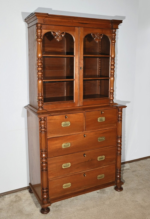 Commode Vitrine en Teck – Fin XIXe