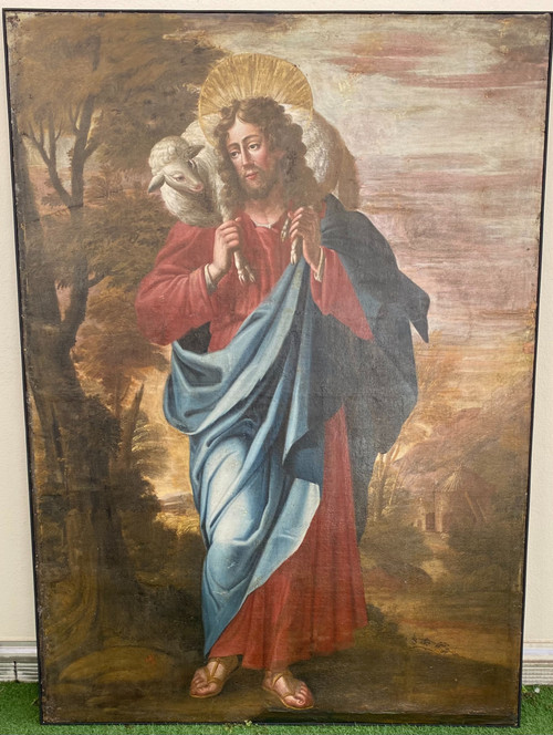 Quadro molto grande, Il Buon Pastore, altezza 182 cm