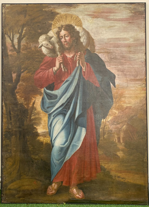 Quadro molto grande, Il Buon Pastore, altezza 182 cm