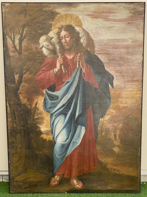 Quadro molto grande, Il Buon Pastore, altezza 182 cm
