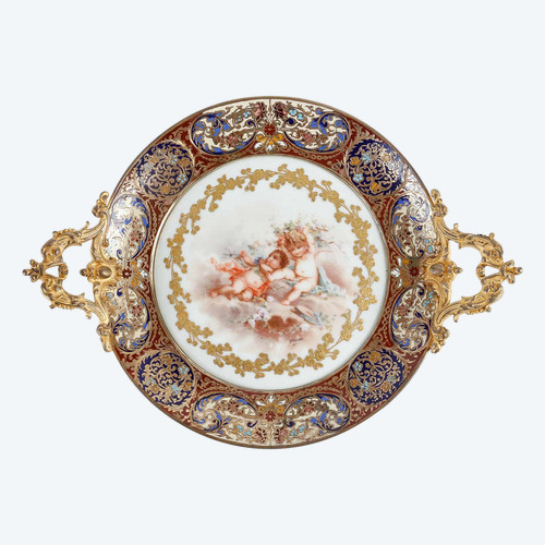 Beautiful late 19th century bronze and cloisonné enamel bowl