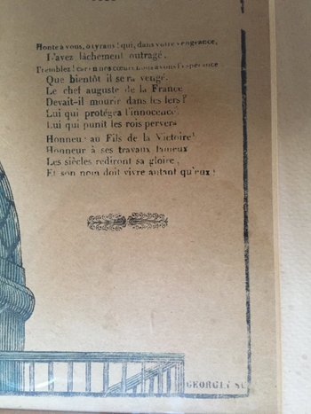« Napoléon Sur La Colonne ». Gravure. Vers 1833.