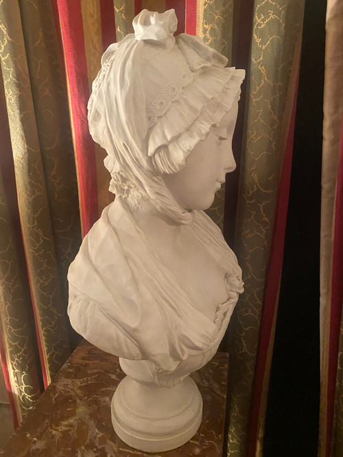 Giovane ragazza con cappello di biscotto XIX secolo