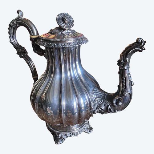 Silver teapot by Fray, hallmarked 1er Titre