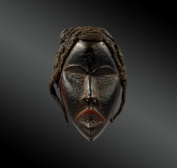 MASQUE ANTHROPOMORPHE Culture Dan, Nord de la Côte d'Ivoire Première moitié du XXème siècle