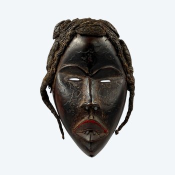 MASQUE ANTHROPOMORPHE Culture Dan, Nord de la Côte d'Ivoire Première moitié du XXème siècle