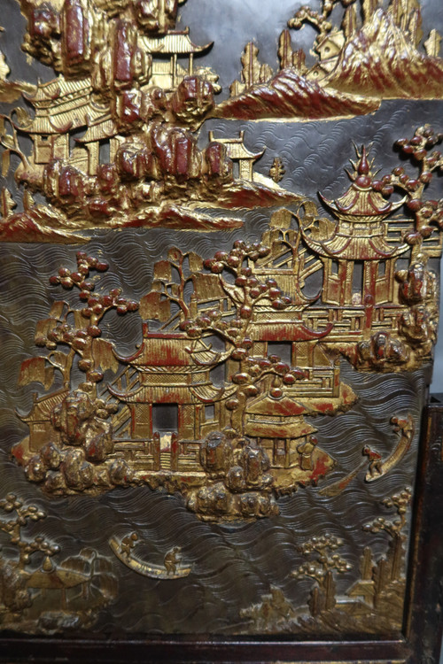 Chine écran en pierre de duan 
