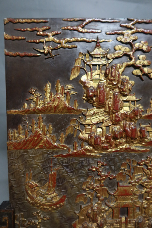Chine écran en pierre de duan 