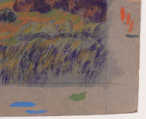 François-Etienne LAHAYE (1878-1949) Provenza, Acquedotto romano (Barbegal?), disegno, 1920 circa