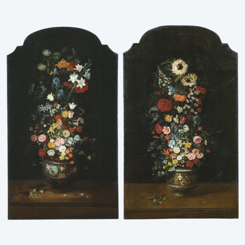 Coppia Di Mazzi Di Fiori Di Philippe De Marlier