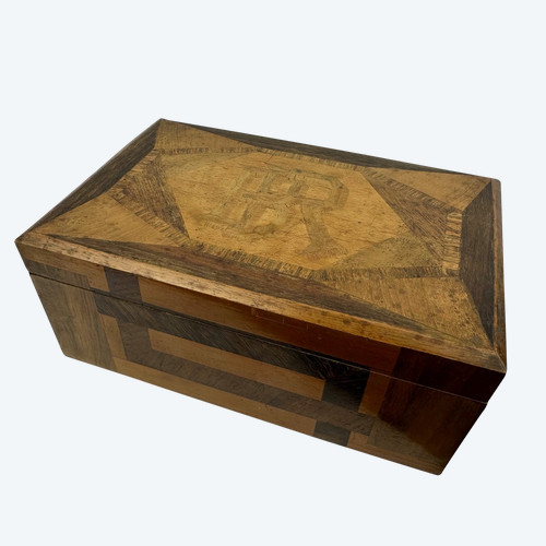 Marquetry box, 19th century