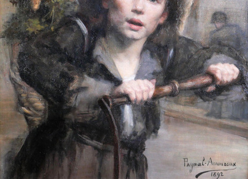 Blanche PAYMAL-AMMOUROUX, 1860-1910 Der Hausierer, Gemälde, 1892