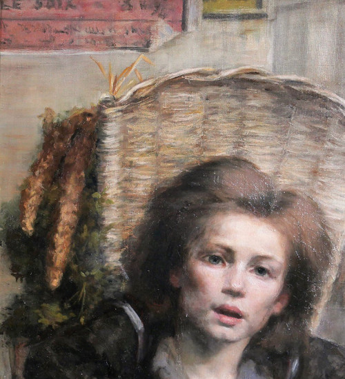 Blanche PAYMAL-AMMOUROUX, 1860-1910 Der Hausierer, Gemälde, 1892