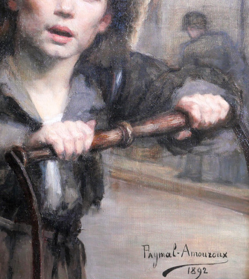 Blanche PAYMAL-AMMOUROUX, 1860-1910 Der Hausierer, Gemälde, 1892