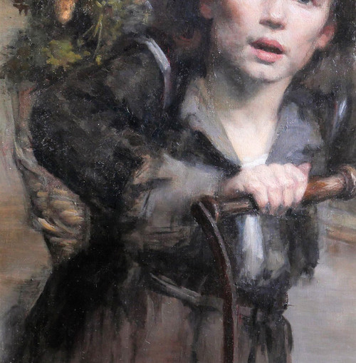 Blanche PAYMAL-AMMOUROUX, 1860-1910 Der Hausierer, Gemälde, 1892
