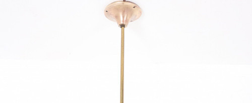 Lustre 4 Feux En Laiton Et Plexiglass.