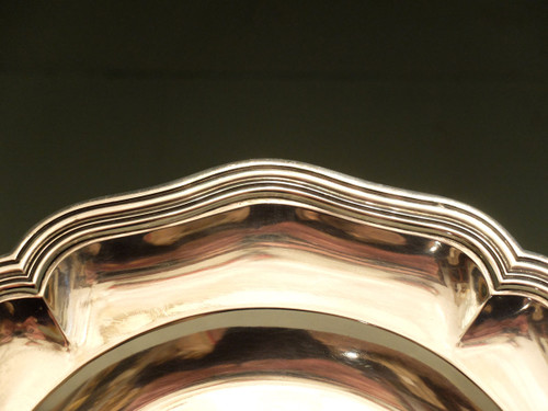 Piatto curvo in argento massiccio - Minerva