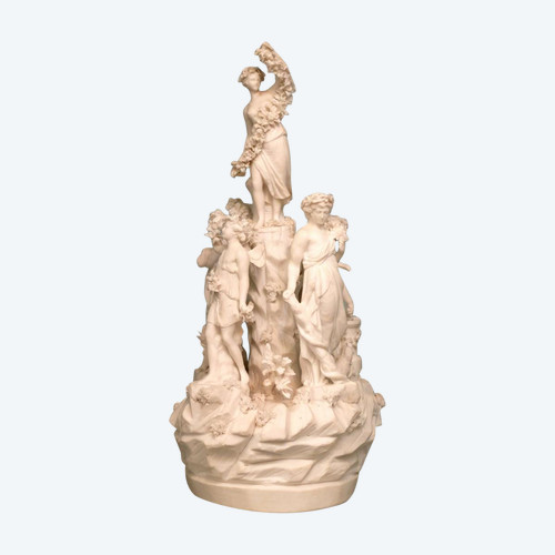 Allegorical group in biscuit-Paris, end of the 18th century