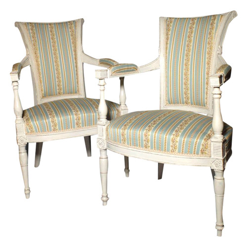Pair of Directoire period armchairs